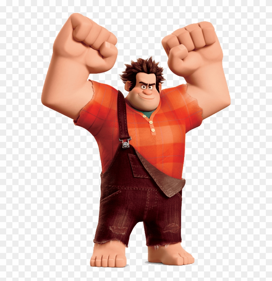 Ralph Fists In The Air - Wreck It Ralph Png Clipart