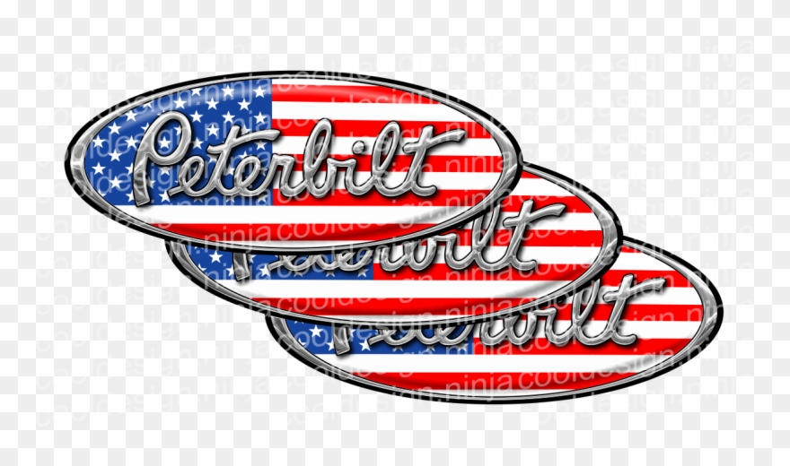 Peterbilt Logo American Flag Clipart