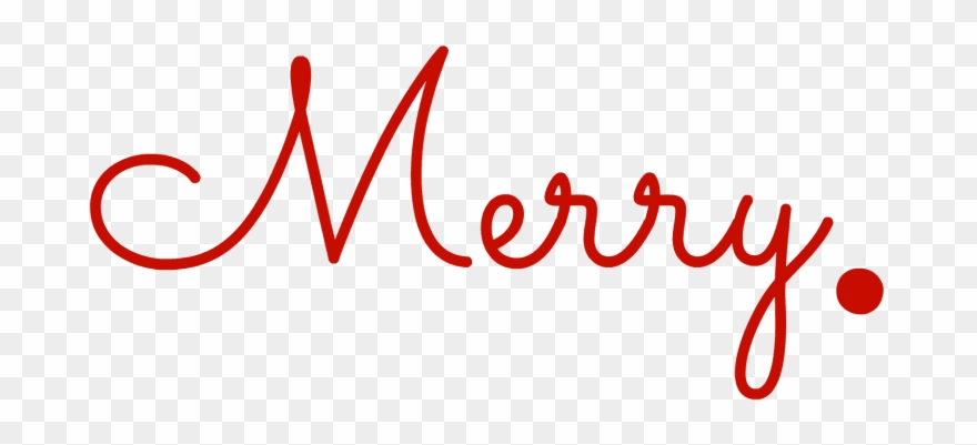 Merry Christmas Printable - Calligraphy Clipart