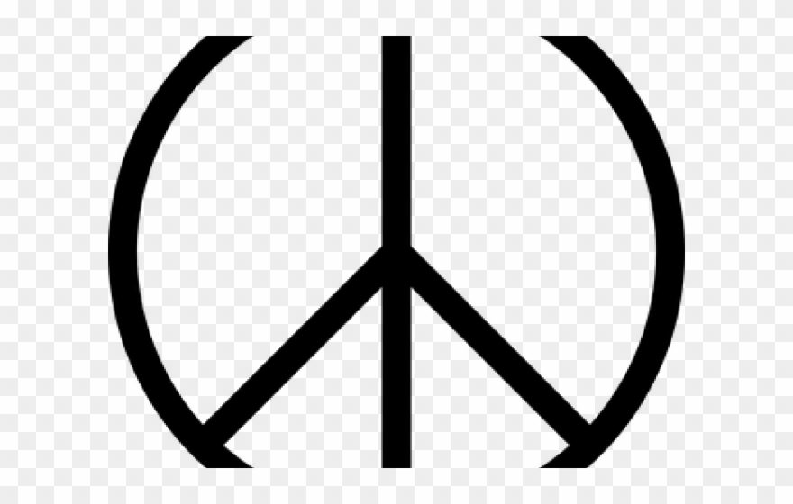 Peace Symbol Clipart Hope - Three Lines In A Circle - Png Download