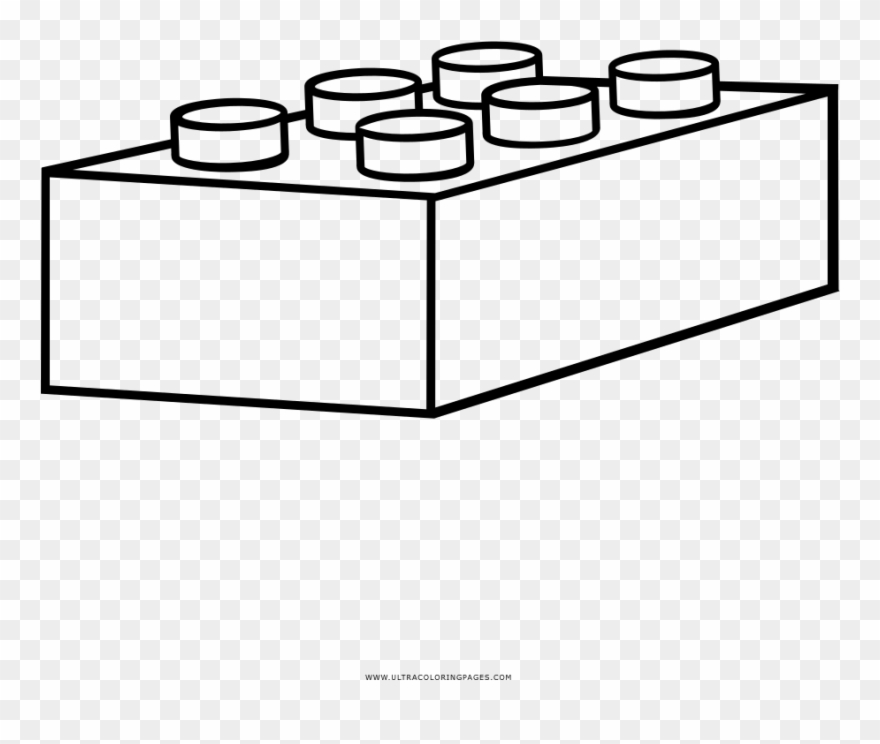 Brick Coloring Page - Bloque Lego Para Colorear Clipart