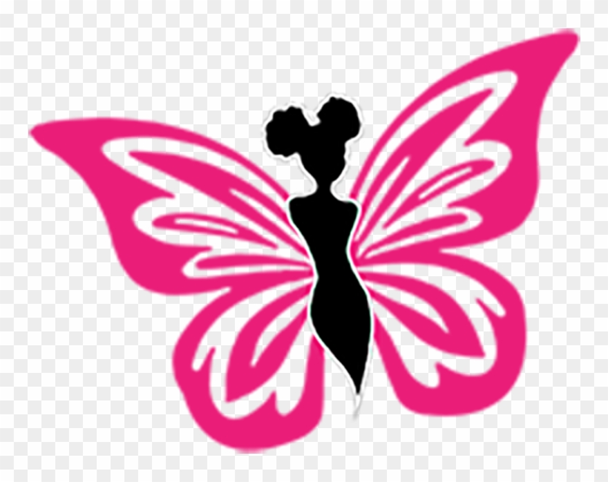 Banner Freeuse Download Monthly Subscription Box - Black Butterfly Woman Clipart