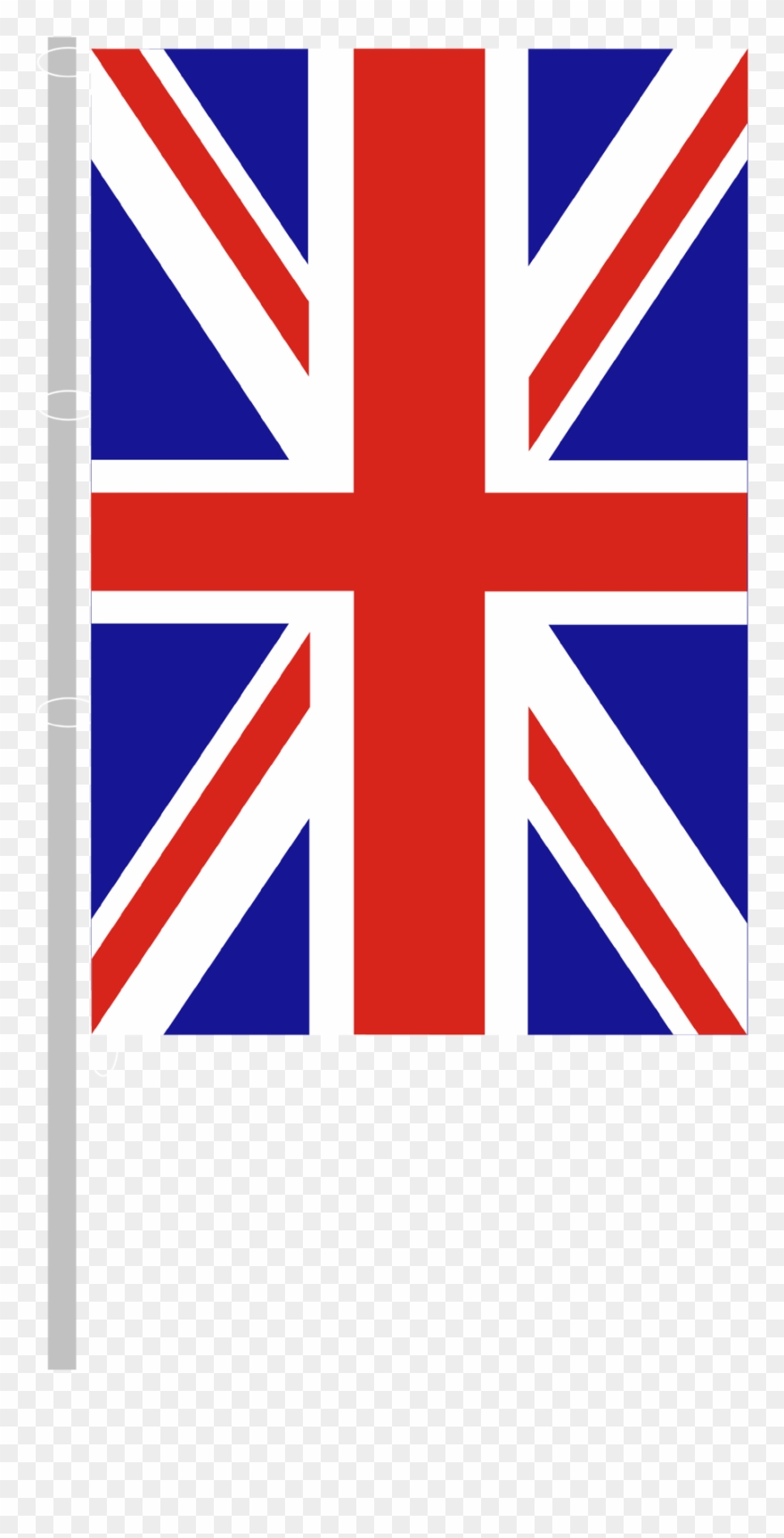 Vertical Flag With Carabiners Clipart