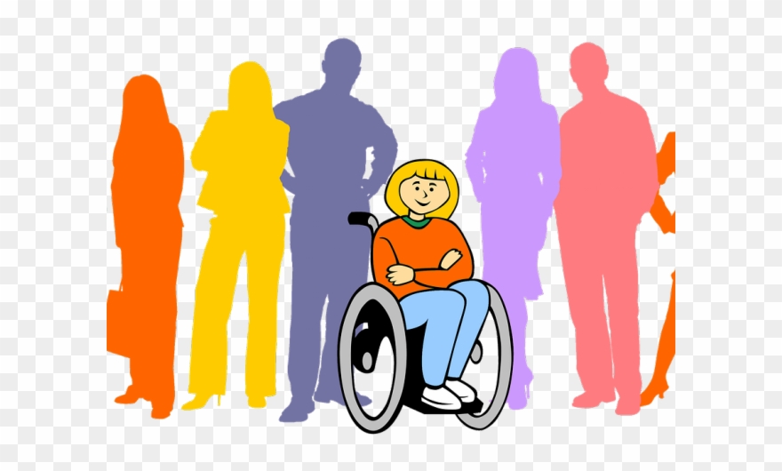 Hospital Clipart Wheelchair - Colourful People Silhouette - Png Download