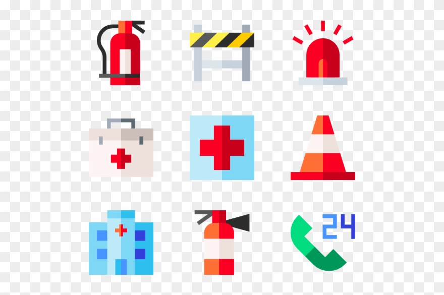 Emergency Services - Accident Flat Icon Clipart