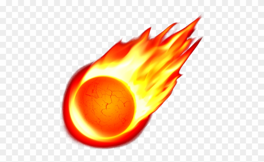 Meteor Clipart Snowball - Boule De Feu Png Transparent Png