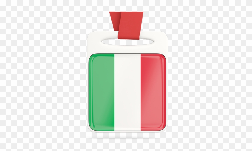 Illustration Of Flag Of Italy - Label Clipart