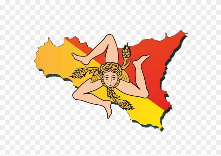 Vector - Sicily Flag Italy Clipart