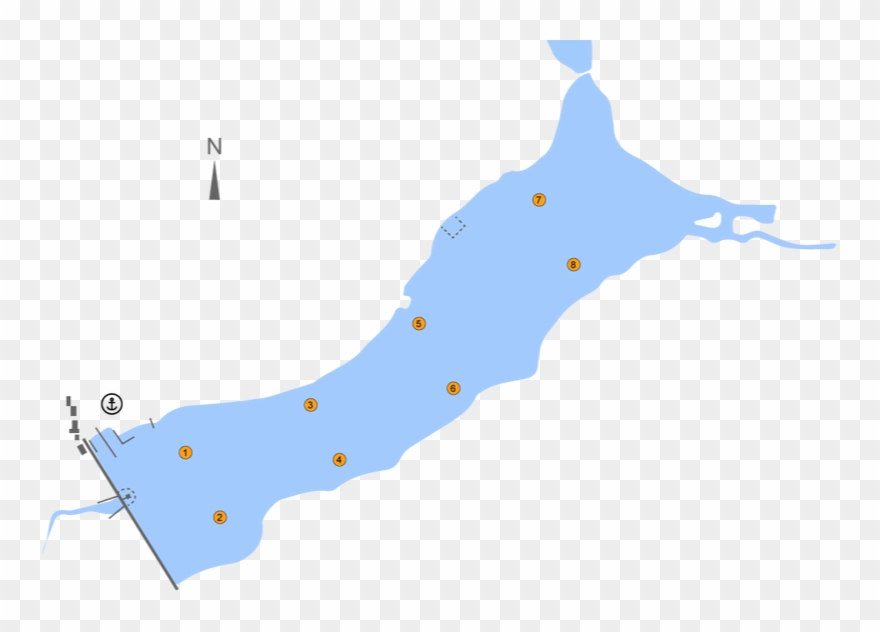Buoy Map Welsh Harp - Map Clipart