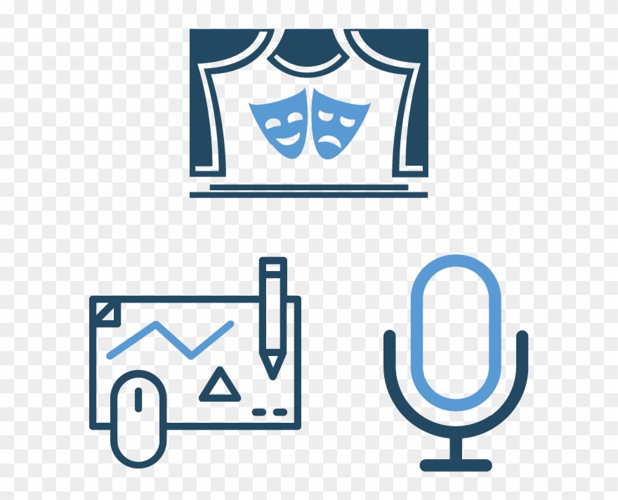 Cutline Craft Theater Acting Actor Comedy Curtain Style - Design Clipart