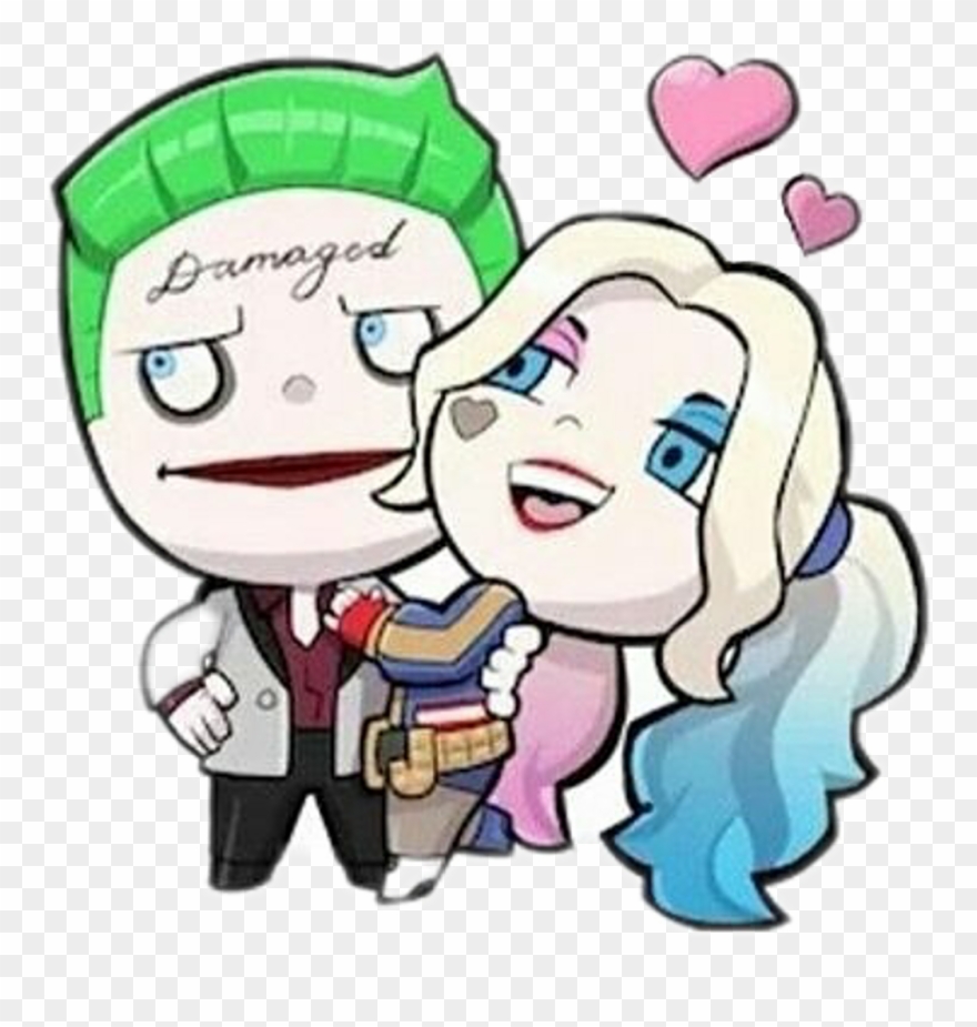 Joker Sticker - Joker And Harley Quinn Sticker Clipart