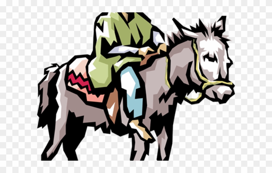 Jackass Clipart Transparent - Donkey Riding Png