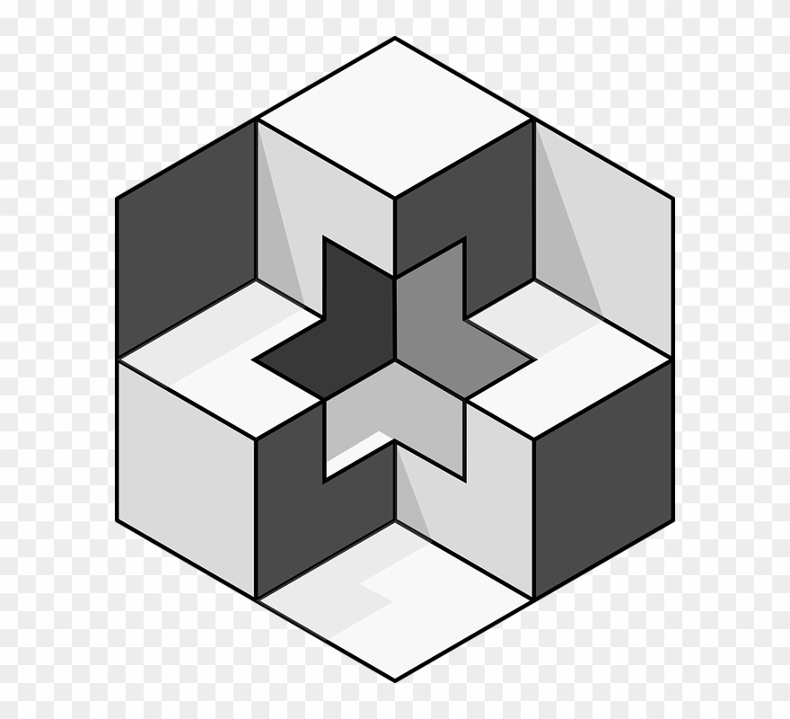 624 X 720 25 - 3d Optical Illusions Shapes Clipart