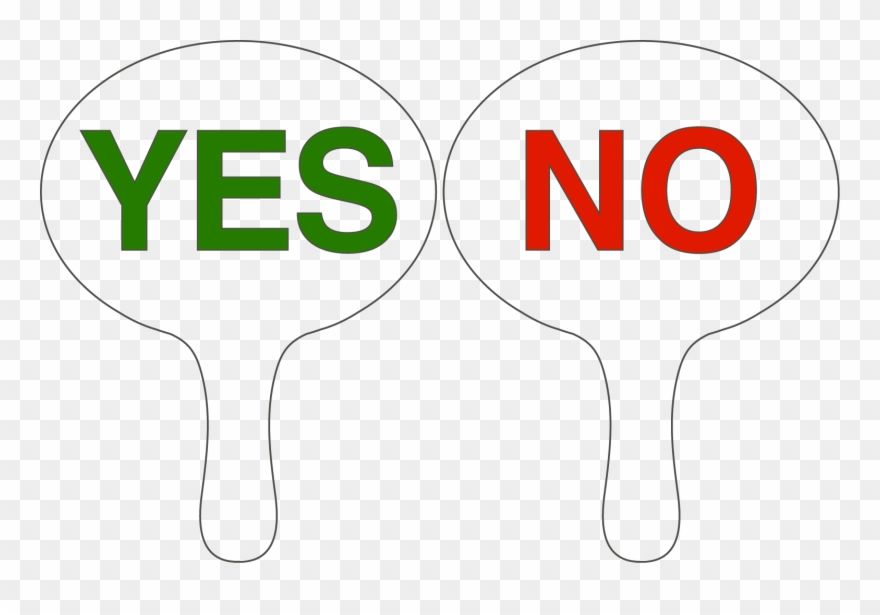 True False Yes No Voting Paddles Clipart