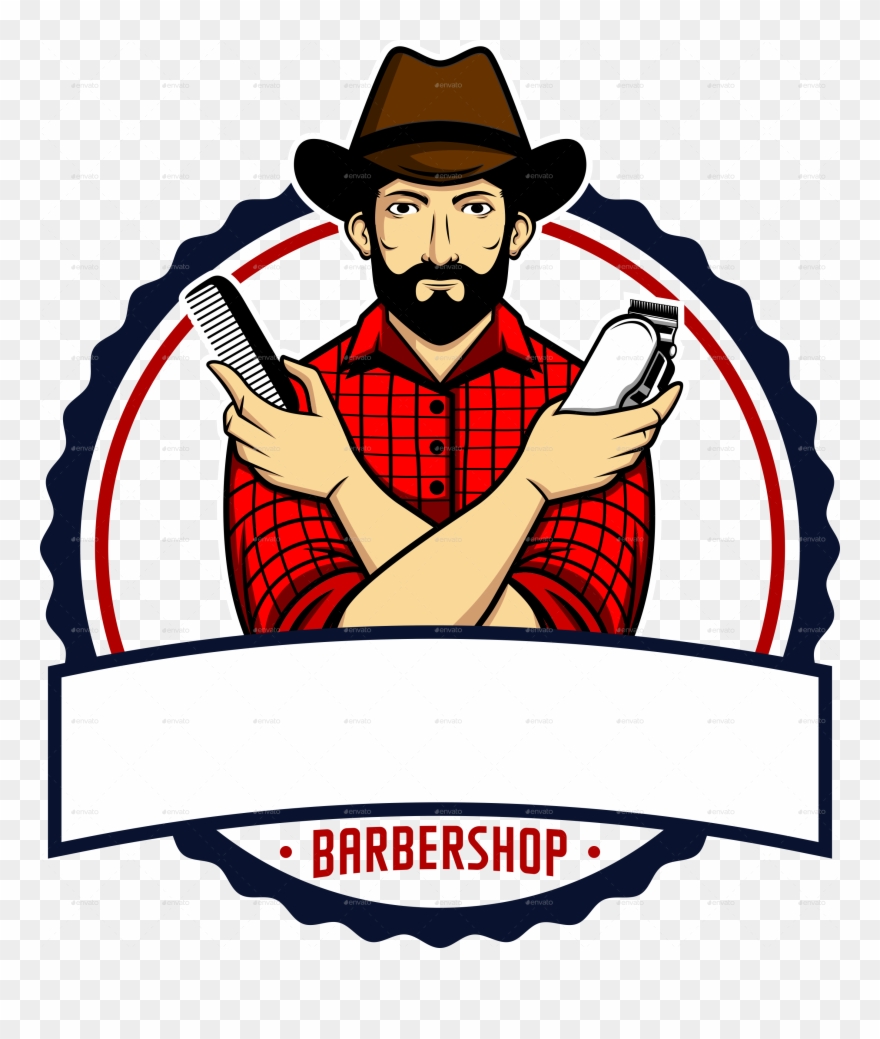 5 - Transparent Png Barbershop Logo Clipart