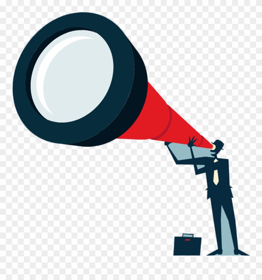 Telescope Businessperson Icon - Telescope Clipart