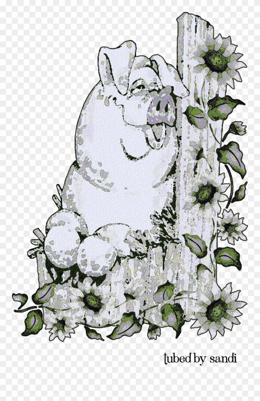 Pig6 - Sunflower Border Clipart