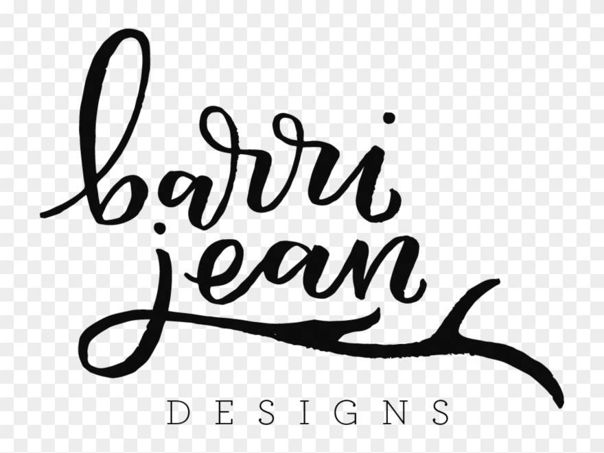 Barri Jean Logo Black - Calligraphy Clipart