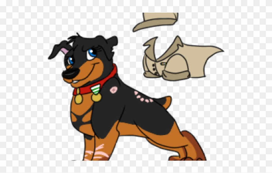 Rottweiler Clipart Drawn - Dobermann - Png Download