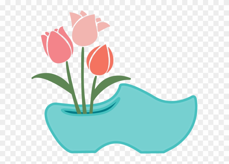Klompen Stampers Clog Logo - Lady Tulip Clipart