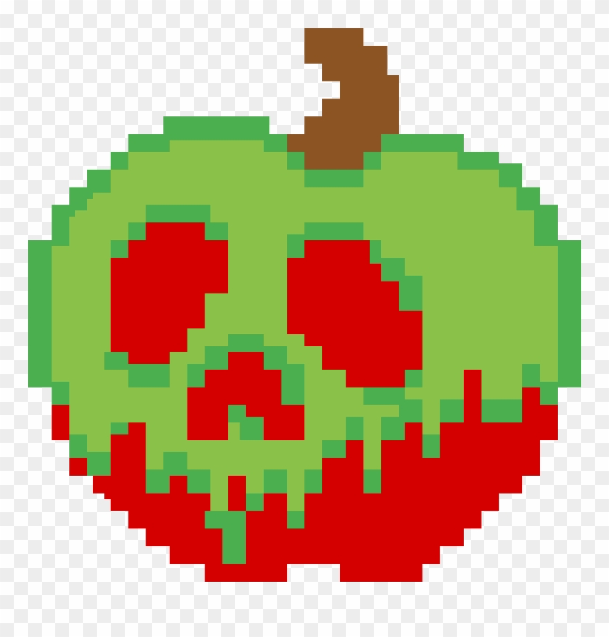Poison Apple - Deadpool Logo Pixel Art Clipart