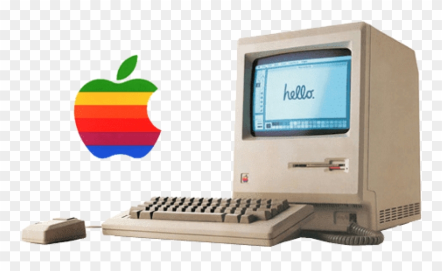 Free Png Download Vintage Apple Computer With Logo - Original Macintosh Clipart