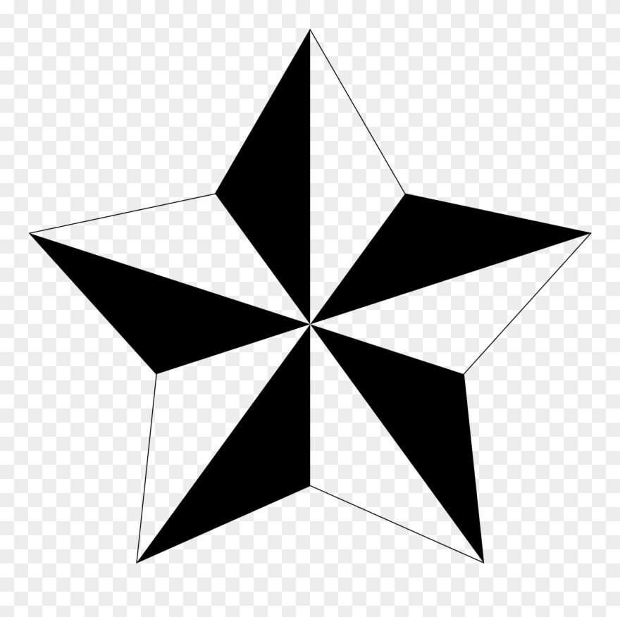Big Image - ดาว 5 แฉก สี ดำ Clipart