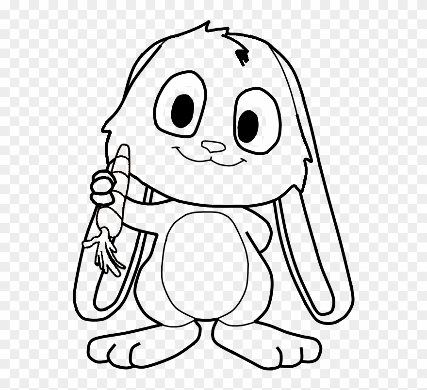 Bunny Snuggle Bunny Template 18 By Schnuffelkuschel - Bunny Drawing Black And White Cute Clipart