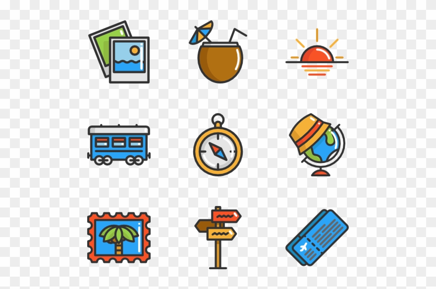 Travel Linear Color - Vector Laundry Icon Png Clipart