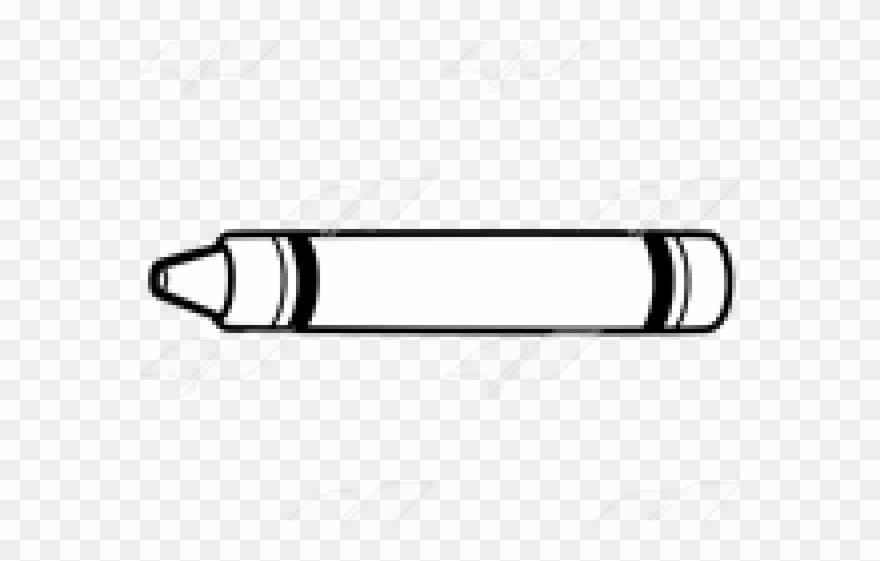 Crayon Clipart Line - Line Art - Png Download