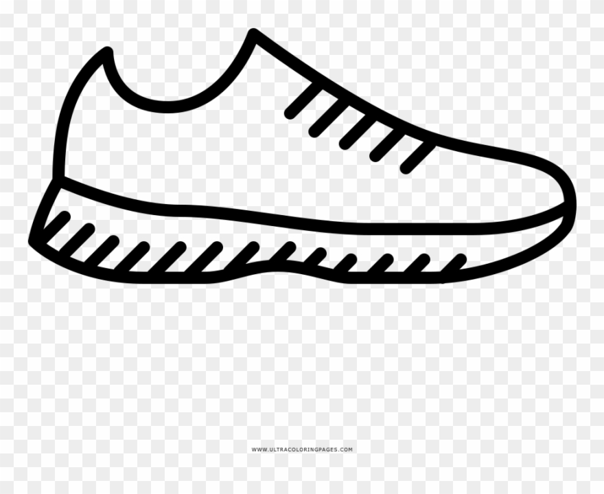 Zapatos Para Correr Página Para Colorear - Dibujos De Zapatos Para Correr Clipart