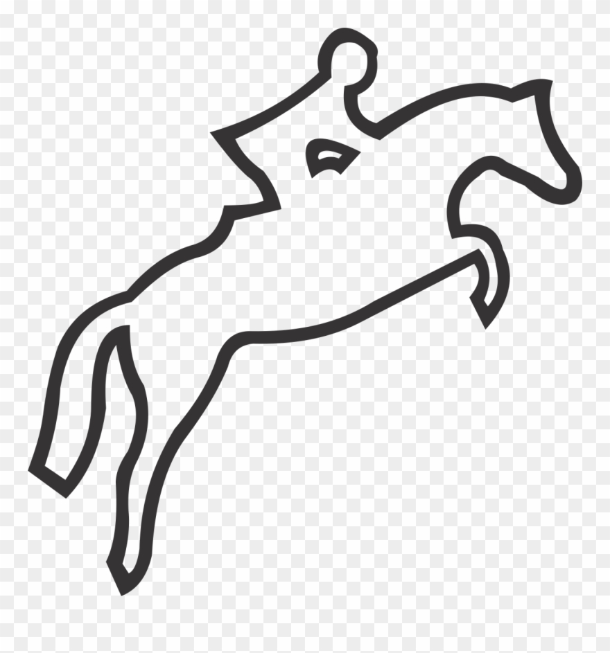 Pole Jumper - Line Art Clipart