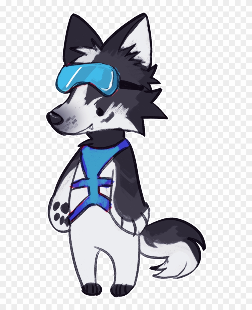 Azul The Husky - Cartoon Clipart