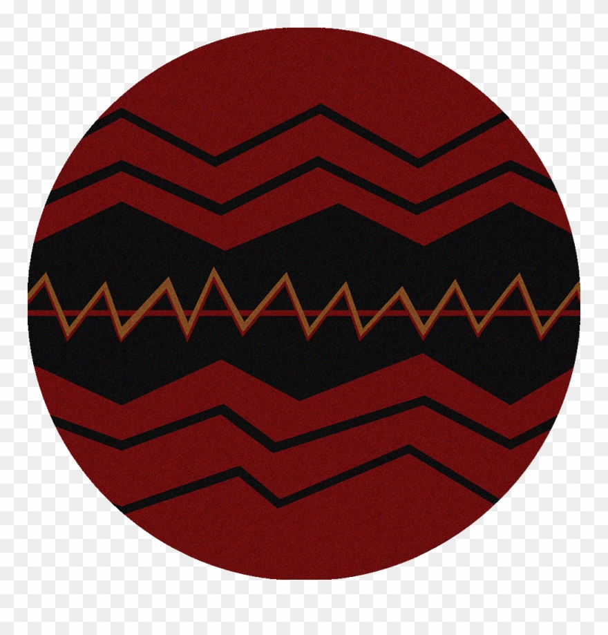 War Path Red 8ft Round Rug - Circle Clipart
