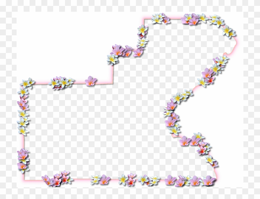 A Map Of Glades With A Coral Color Glow Border And - Illustration Clipart