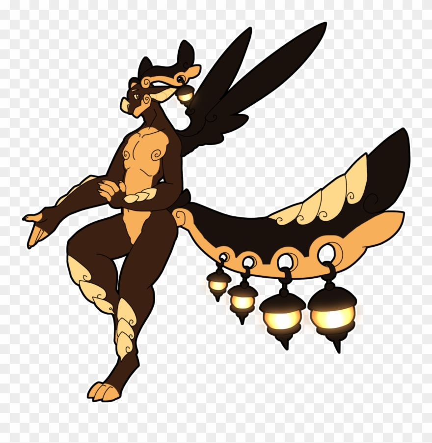 Golden Glow Dragon - Cartoon Clipart