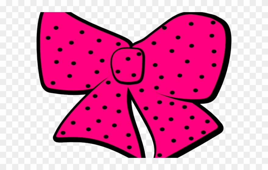 Dots Clipart Black Hair Bow - Clipart Blue Polka Dotted Bow - Png Download