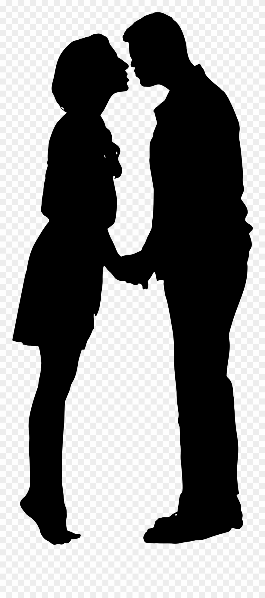 Big Image - Love Man And Woman Silhouette Clipart