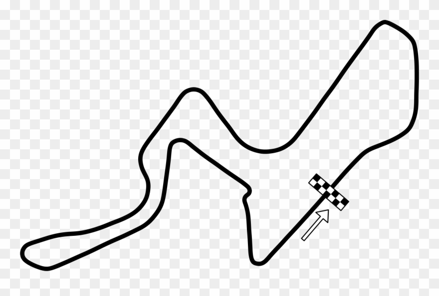 Kyalami Grand Prix Circuit - Line Art Clipart