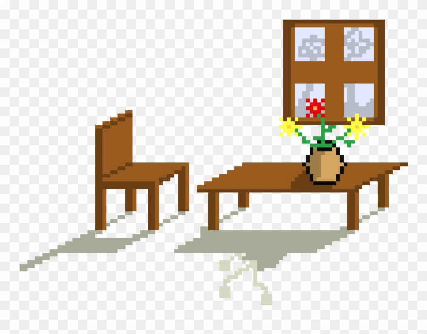 House - Pixel Art Wooden Chair Clipart