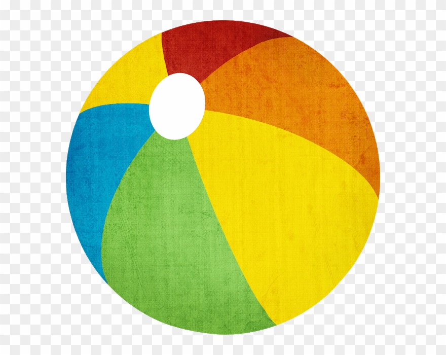 Summer Beach Ball Clip Art - Volleyball - Png Download