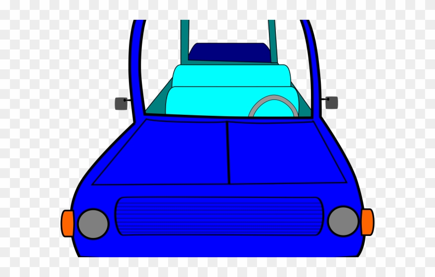 Blue Car Clipart Big Car - Cartoon Car Transparent Front - Png Download