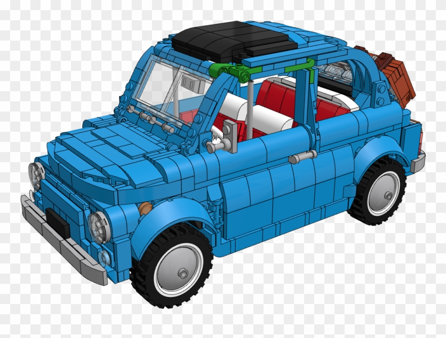 Blue Car Clipart Toy - Lego Creator Fiat 500 - Png Download