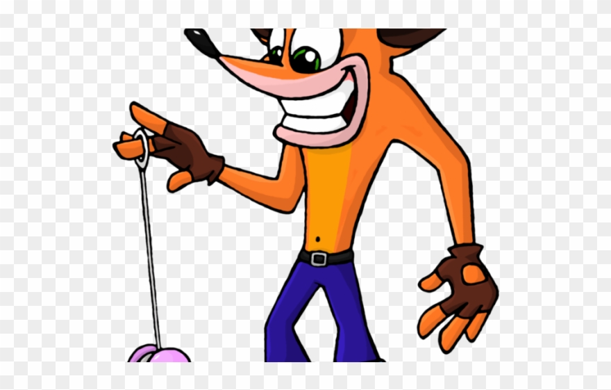 Yoyo Clipart Cartoon - Crash Bandicoot With Yoyo - Png Download