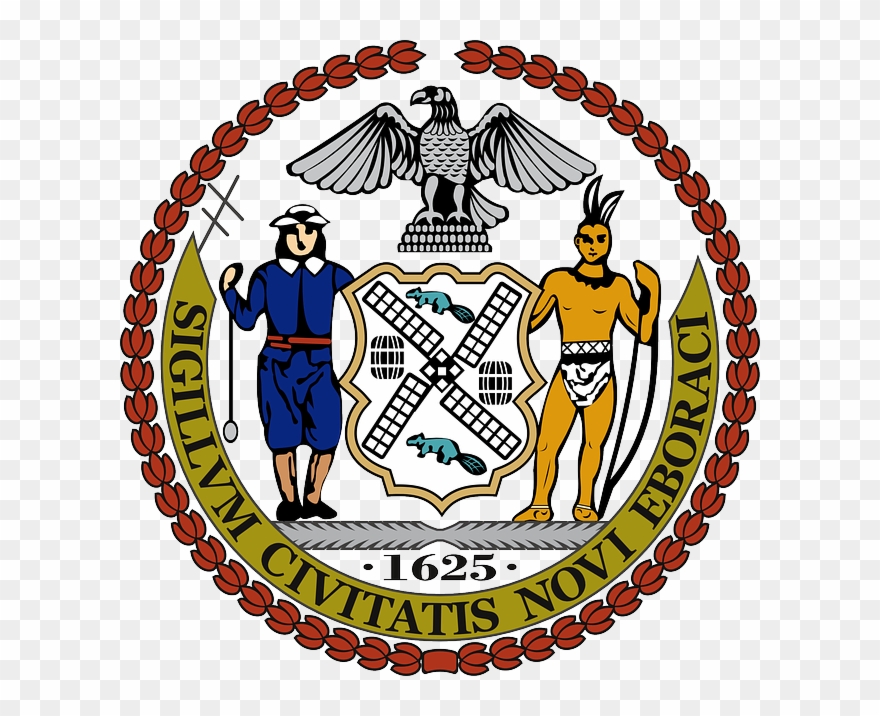 Seal, New, City, Flower, Circle, Eagle, Border - New York Seal Clipart