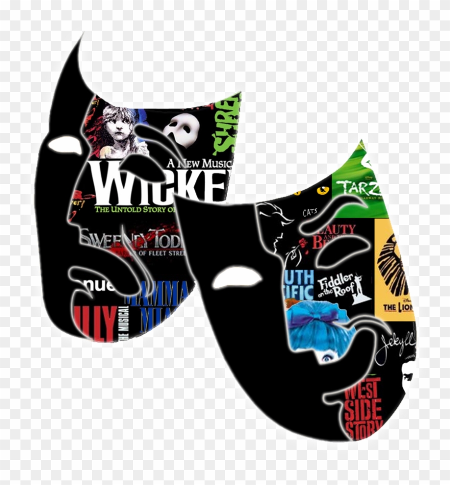 Theatre Mask Work Collage Clipart