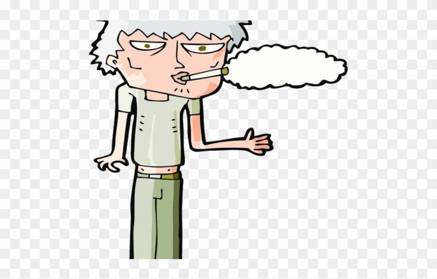 Drawn Smoking Joint Smoke - Cartoon Clipart