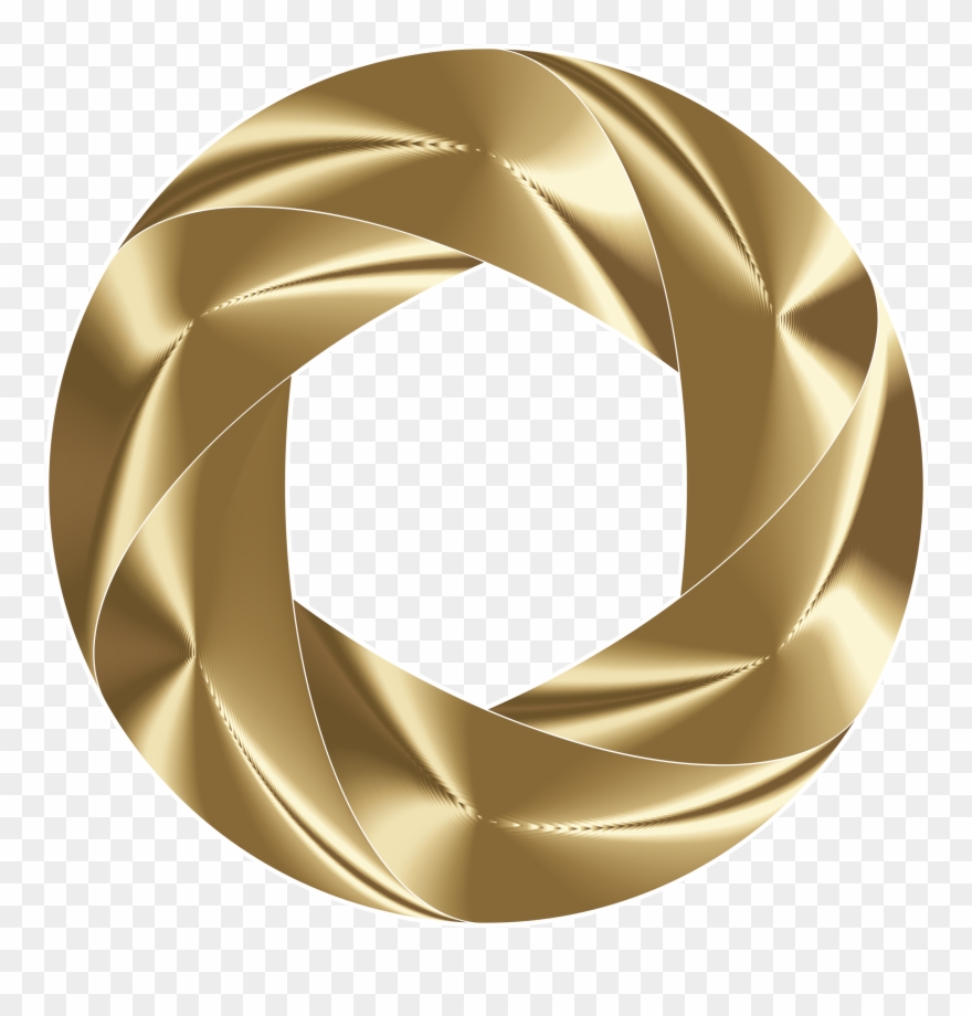 Big Image - Gold Camera Lens Icon Clipart