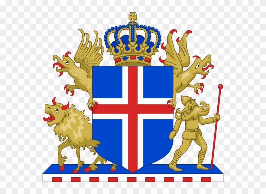 Coat Of Arms Of Kingdom Of Iceland 1918-1944 - Dějiny Islandu Clipart