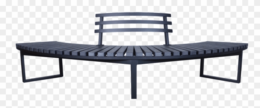 Skyline Curved Park Bench Wishbone Site Furnishings - Outdoor Bench Clipart